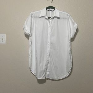 Zara oversized short-sleeve button-down